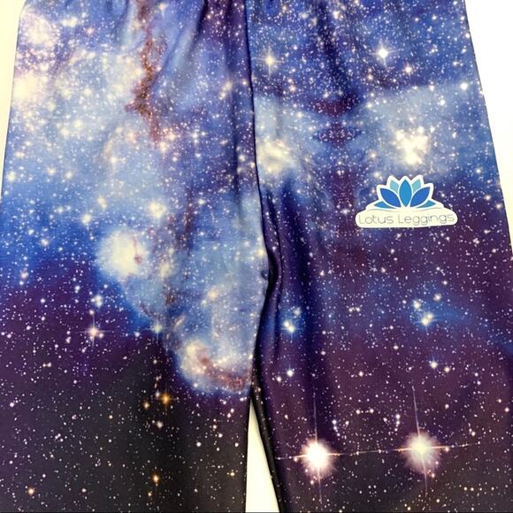 Lotus Galaxy Leggings Stars & Space Pattern Kids Medium - Picture 2 of 6